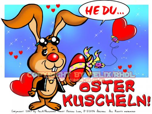 Cartoon: Happy Easter-Frohe Ostern 02 (medium) by FeliXfromAC tagged nice,animals,tiere,tier,stockart,logos,sympathiefiguren,mascots,wallpapers,characters,characterdesign,figuren,hey,melde,dich,whimsical,felix,alias,design,line,red,love,herzen,beziehung,aachen,hase,rabbit,hare,ostern,eastern,g