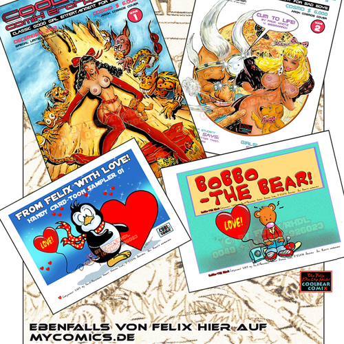 Cartoon: The Free FeliX Girls Galore Book (medium) by FeliXfromAC tagged felix,alias,reinhard,horst,design,line,aachen,illustration,illustrator,comic,zeichner,comiczeichner,nrw,brettspiel,sympathie,figuren,horstmeister,mascot,cartoon,russland,china,usa,sw,bw,felixfromac,from,ac,coolbär,comix,erotainment,free,book,comics,love,g