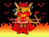 Cartoon: Dinah Devil On Fire! (small) by FeliXfromAC tagged eo,love,tiere,tier,animal,lovecrazy,character,design,handy,wallpaper,fire,devil,teufelhot,heiss,comic,comix,cartoon,felix,alias,reinhard,horst,stockart