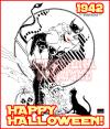 Cartoon: Layout 1942 - Happy Halloween (small) by FeliXfromAC tagged reinhard horst design line leder horror halloween cat katze sex sexy giel woman frau leather pin up retro poster stockart comic illustration