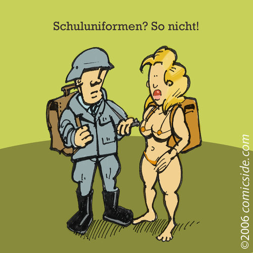 Cartoon: Nochn oldie (medium) by Jo Drathjer tagged schuluniform,schule