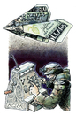 Cartoon: DRONE   -War is money- (small) by AGRA tagged war,money,conflict