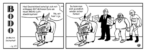 Cartoon: BODO - Endlich in Sicherheit (medium) by volkertoons tagged politics,politik,safety,sicherheit,rat,ratte,bodo,strip,comic,cartoon,volkertoons