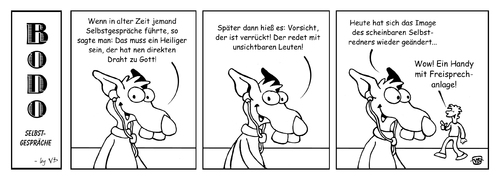 Cartoon: BODO - Selbstgespräche (medium) by volkertoons tagged volkertoona,cartoon,comic,strip,bodo,ratte,technologie,technology,telefon,mobiltelefon,handy,cell,phone,kommunikation,communication,telekommunikation,zeitgeist,entwicklung,evolution,fortschritt