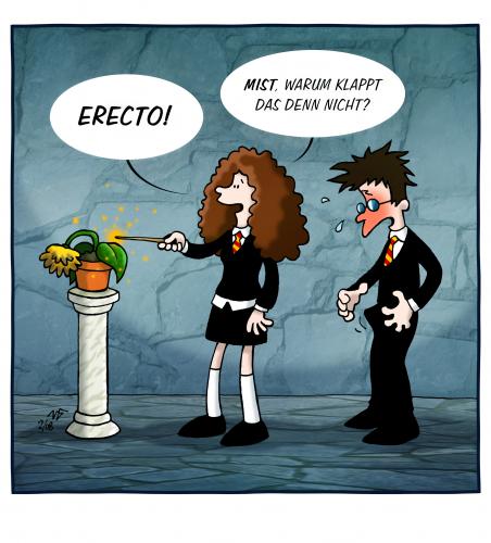 Cartoon: Erecto! (medium) by volkertoons tagged cartoon,volkertoons,humor,harrypotter,erektion,magie,movie,film,kino,harry potter,zauber,zauberspruch,verzaubert,schule,schüler,bildung,wissen,lernen,experiment,film,kino,fantasy,romanreihe,roman,magie,errektion,mann,frau,pubertät,jugend,sexualität,erfahrungen,ständer,männlichkeit,penis,glied,peinlich,kontrolle,harry,potter,zauberer