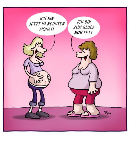 Cartoon: Schwangere Dissen (medium) by volkertoons tagged volkertoons,cartoon,schwanger,schwangerschaft,pregnant,women,frauen,diskriminierung,discrimination,fett,fat,lustig,humor