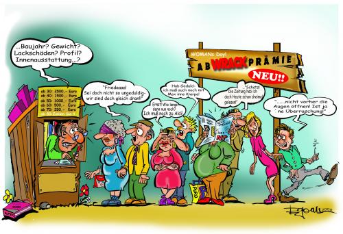 Cartoon: AbWRAKprämie (medium) by cartoonist_egon tagged abwrackprämien