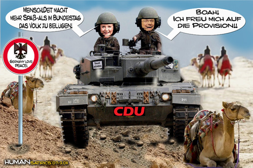 Cartoon: Alles für den Frieden!!CDU vora (medium) by cartoonist_egon tagged cdu,krieg,waffen,deal,saudi,arabien