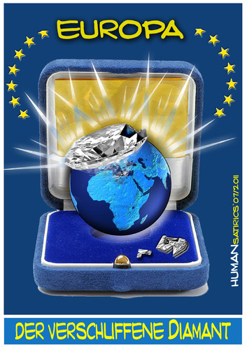 Cartoon: Europ verschliffener Diamant (medium) by cartoonist_egon tagged eu,eurpoa,schliff,schein
