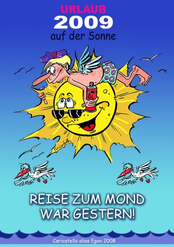 Cartoon: Reiselust 2009 (medium) by cartoonist_egon tagged sonne,urlaub,fliegen,reiselust