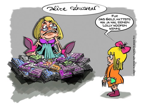 Cartoon: unsse alicsche (medium) by cartoonist_egon tagged hoeness,schwarzer,co