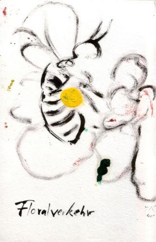 Cartoon: Floralverkehr (medium) by lejeanbaba tagged animals,blumen,bienen
