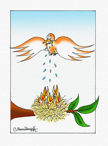 Cartoon: Birds and starvation (medium) by halisdokgoz tagged birds,and,starvation