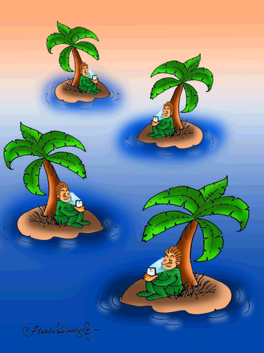 Cartoon: Deserted island (medium) by halisdokgoz tagged deserted,island,dokgoz