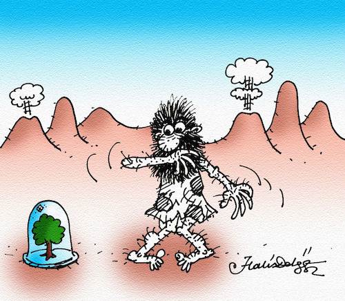 Cartoon: LAST GREEN (medium) by halisdokgoz tagged last,green,halis,dokgoz