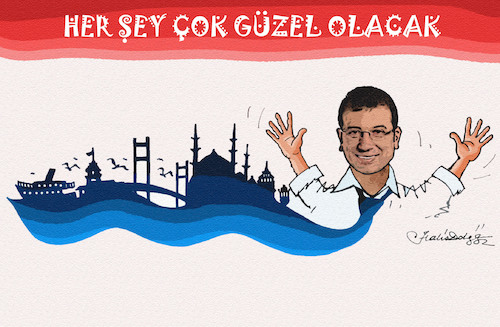 Cartoon: Mayor of Istanbul Ekrem Imamoglu (medium) by halisdokgoz tagged mayor,of,istanbul,ekrem,imamoglu
