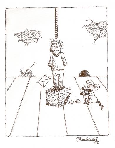 Cartoon: suicide or murder dokgoz (medium) by halisdokgoz tagged suicide,or,murder,halis,dokgoz