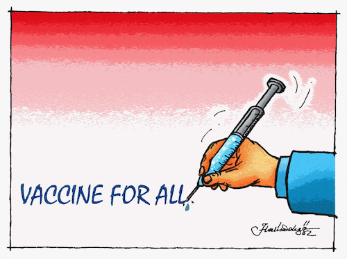 Cartoon: VACCINE FOR ALL (medium) by halisdokgoz tagged vaccine,for,all,dokgoz
