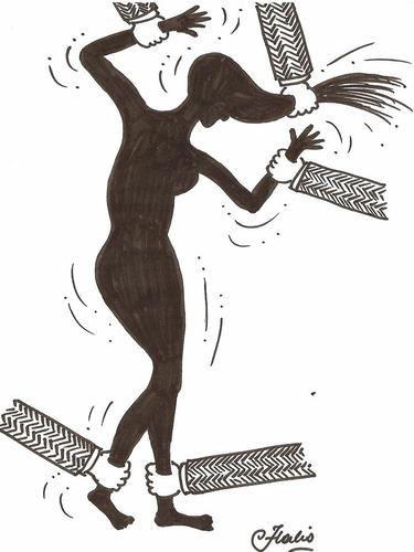 Cartoon: woman and violence (medium) by halisdokgoz tagged woman,and,violence