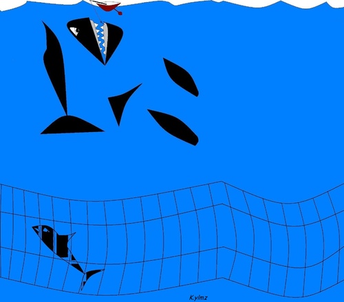 Cartoon: Fish and finish (medium) by KenanYilmaz tagged fish,thefish,die,died,world,fisher,fisherman