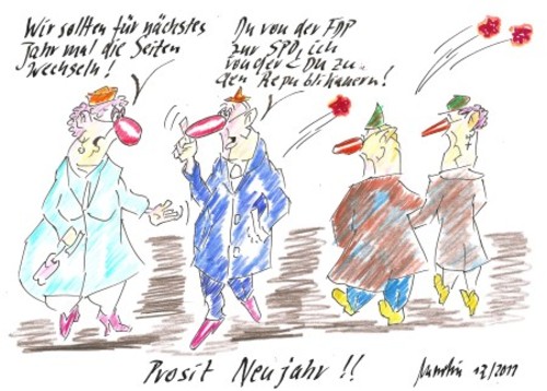 Cartoon: Prosit Neujahr (medium) by quadenulle tagged cartoon