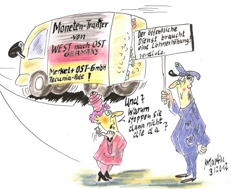 Cartoon: Streik (medium) by quadenulle tagged cartoon