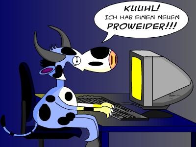 Cartoon: Kuhle Sache (medium) by Tricomix tagged proveider,computer,internet,kuh,bildschirm,rechner,dsl