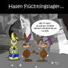 Cartoon: Hasen Flüchtlingslager (small) by Tricomix tagged ostern,schokohase,flüchtling,asyl,hilfe,verletzt,unterkunft,verfolgter