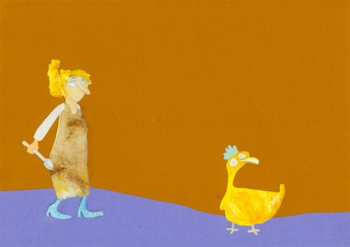 Cartoon: fiese frauen (medium) by diebiene tagged arme,hühner
