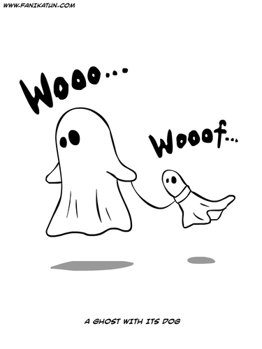Cartoon: Scary Cartoon (medium) by Ahmedfani tagged ghost,dog