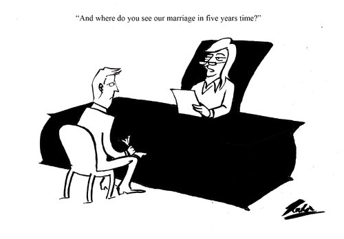 Cartoon: Life Partner Review (medium) by pinkhalf tagged man,woman,relationship,marriage