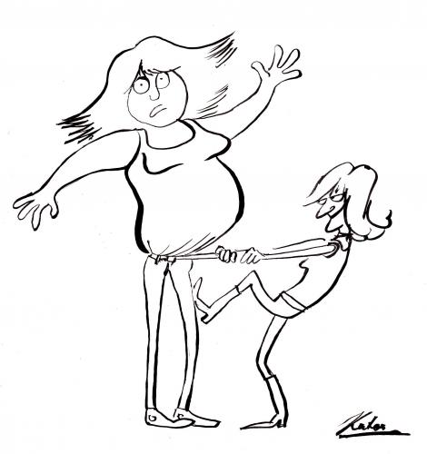 Cartoon: Suffer for Fashion (medium) by pinkhalf tagged cartoon,fashion,woman