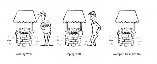 Cartoon: Well (medium) by pinkhalf tagged cartoon,man,philosophy