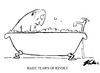 Cartoon: Kindle Problem (small) by pinkhalf tagged kindle,technology,book,read,literature,bath,man