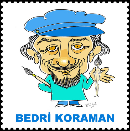 Cartoon: BEDRI KORAMAN (medium) by Hayati tagged karikaturist,kritsche,kunst,meister,cartoonist,istanbul,tuerkei,hayati,boyacioglu,berlin