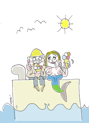 Cartoon: Frauenversteher... (medium) by Hayati tagged nixenflüsterer,frauenversteher,ice,eiskrem,dondurma,ask,love,denizkizi,meerjungfrau,hayati,boyacioglu,frauenversteher,nixe,meerjungfrau,liebe