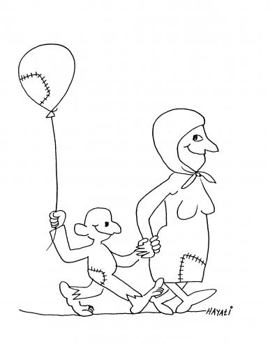 Cartoon: Glück (medium) by Hayati tagged glück,armut,situationskomik,fleck,patch