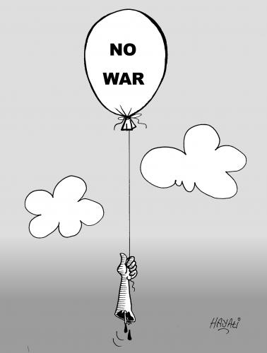 Cartoon: No war ! (medium) by Hayati tagged no,war,nein,zum,krieg,world,political,satire,hayati,boyacioglu