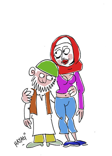 Cartoon: Shahmus and Nabila (medium) by Hayati tagged shahmus,und,nabila,seyhmuz,ve,nebile,love,modern,klassik,klasik,moda,hayati,boyacioglu,berlin