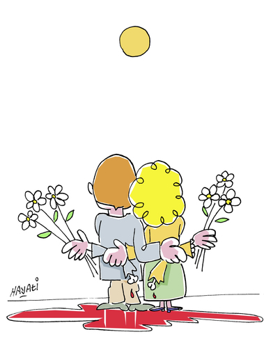 Cartoon: Tödliche Liebe (medium) by Hayati tagged bulemen,flower,sun,sonne,ask,oeldueren,hassliebe,kannibalen,kanibalismus,kannibalismus,blood,in,love,liebe,blutige,cicek,hayati,boyacioglu,rosenkrieg,liebe,ehe,partnerschaft,beziehung,mann,frau,hass,gewalt,hassliebe