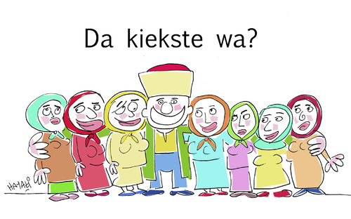 Cartoon: Vielweiberei (medium) by Hayati tagged berlin,boyacioglu,hayati,islam,poligami,eslilik,cok,berlinisch,vielweiberei,berlinisch,berlin,islam