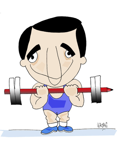 Cartoon: Xaver Salvador Ramisa (medium) by Hayati tagged xaver,salvador,ramisa,xavi