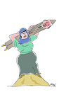 Cartoon: Befreiungskrieg (small) by Hayati tagged war,peace,krieg,frieden,savas,baris,befreiungskrieg,recep,tayyip,erdogan,raketen,frau,syrien,tuerkei,grenze,hayati,boyacioglu