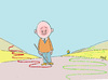 Cartoon: Spuren (small) by Hayati tagged spuren,blindheit,laufstock,krücke,philosophie,filozofi,felsefe,hayati,boyacioglu,berlin