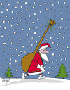 Cartoon: Weihnachtsmann (small) by Hayati tagged weihnachtsmann langhalslaute saz noel fest baba hayati boyacioglu berlin 2012