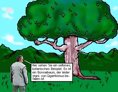 Cartoon: Botanischer Weltrekord (medium) by sier-edi tagged baum,bonsai,weltrekord,botanik