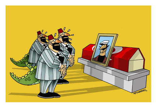Cartoon: -GOOD BYE ABDULCANBAZ- (medium) by donquichotte tagged abdulcanbaz