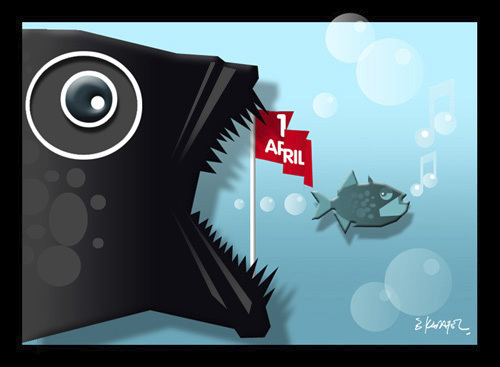 Cartoon: APRIL 1 FISH (medium) by donquichotte tagged apr