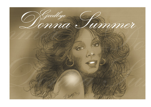 Cartoon: DONNA SUMMER (medium) by donquichotte tagged donna
