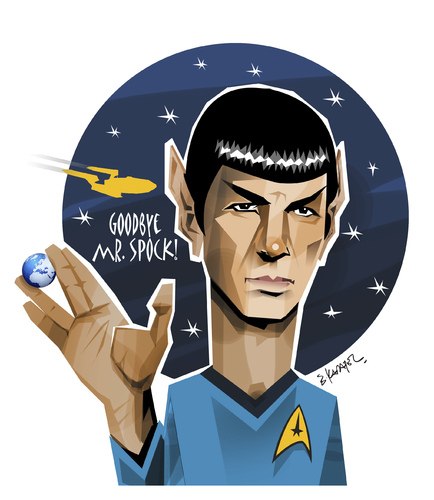 Cartoon: MR SPOCK (medium) by donquichotte tagged spck